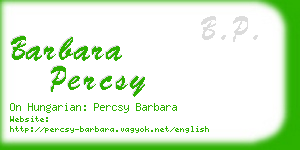 barbara percsy business card